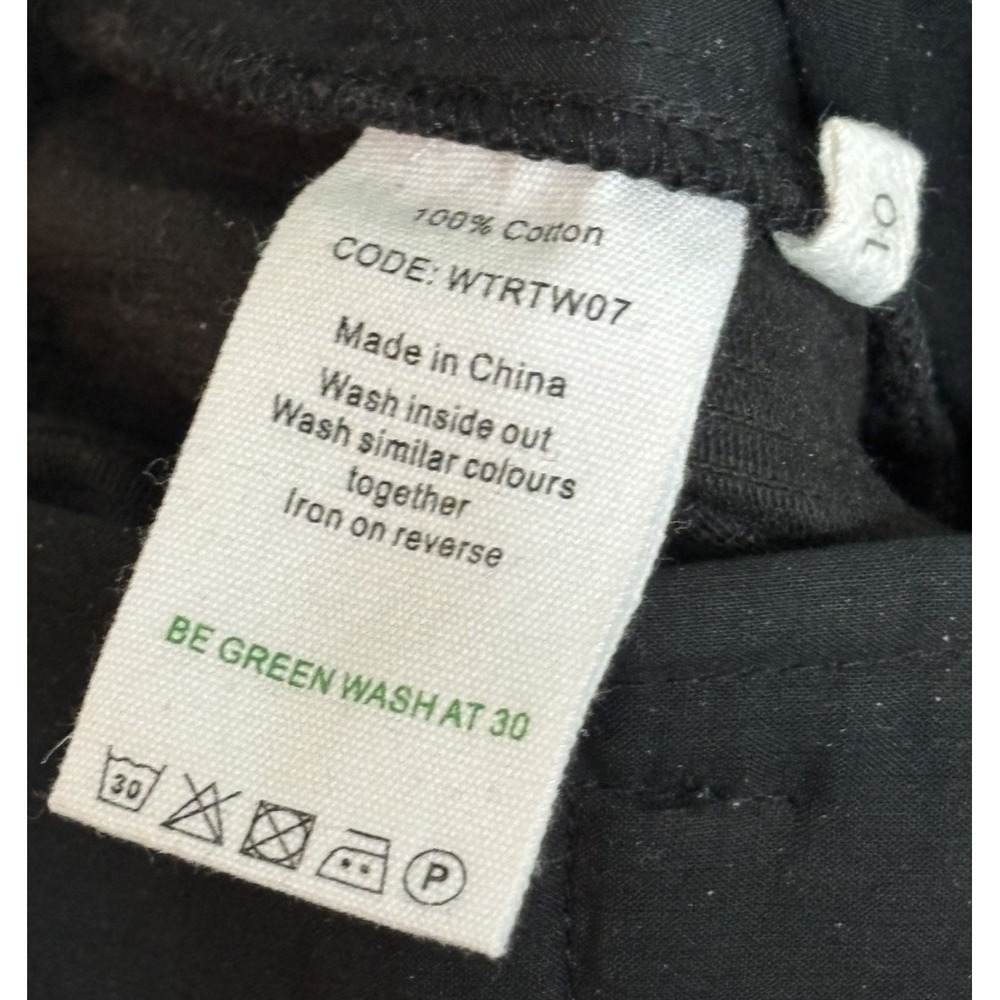 Toast Womens Gabi Cotton Pull On Trousers Size 10 Black Corduroy Garment Dyed - Picture 4 of 4